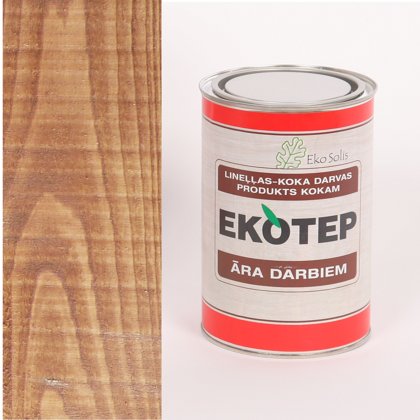 EKOTEP 120 dabīgi brūns lineļļas produkts ar priedes darvu āra darbiem 0,5 ltr