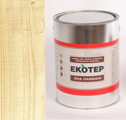 EKOTEP 200 bezkrāsains lineļļas produkts ar priedes darvu āra darbiem 5 ltr